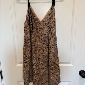 She + Sky Tan and Black cheetah Mini Dress